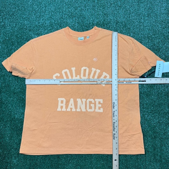 Pacsun Colour Range T Shirt Women's Size S Orange Cropped Short Sleeve - Picture 4 of 7